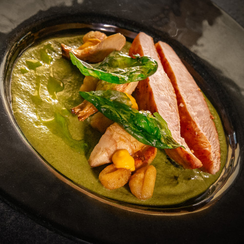 Фермерско пиле с ньоки